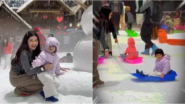 6 Potret Irish Bella Ajak Empat Anaknya Main di Snow World, Akhirnya Kumpul Bareng