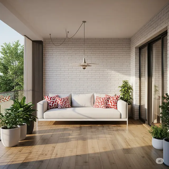Desain Teras Rumah dengan Bangku Minimalis.
