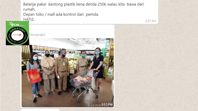 Penelusuran Bawa Kantong Plastik dari Rumah untuk Belanja Kena Denda Rp 250 Ribu