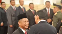 Irjen Tito Karnavian resmi menjabat Kepala BNPT. Pelantikan digelar di Istana Merdeka, Rabu (16/3/2016). (Liputan6.com/Luqman)