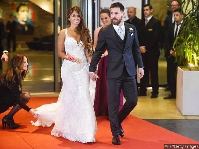 Pernikahan Lionel Messi dan Antonella Rocuzzo (AFP)