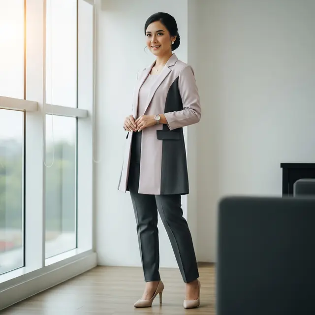 Model Baju Kerja Wanita Setelan Celana Panjang