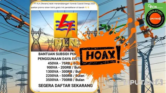Tangkapan layar hoaks token listrik gratis