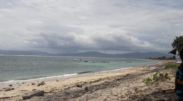 Salah satu pantai di kawasan wisata di Banten, pasca Tsunami menerjang pada Sabtu, 22 Desember 2018