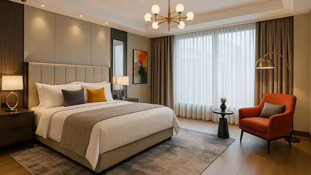 Model Kamar Tidur Luas Layaknya Hotel Bintang Lima/Ilustrasi gambar oleh AI