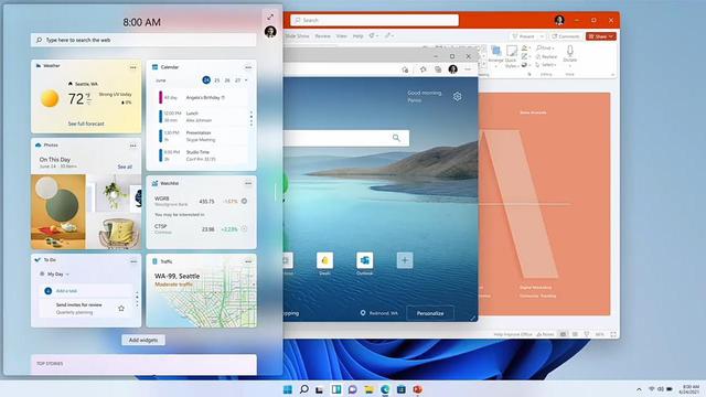 Tampilan Widgets Windows 11