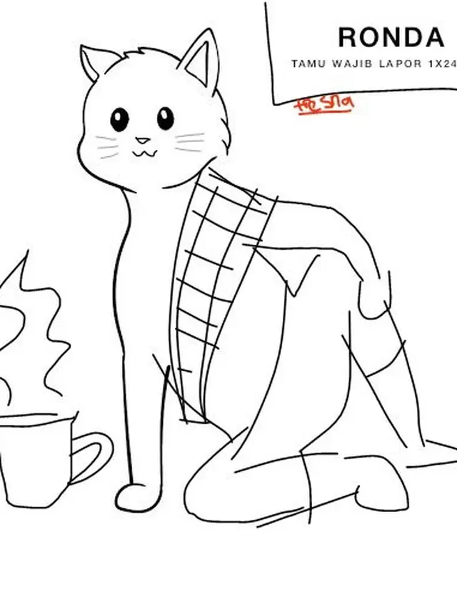 8 Kreasi Netizen saat Selesaikan Gambar Kucing Ini Bikin Tepuk Jidat