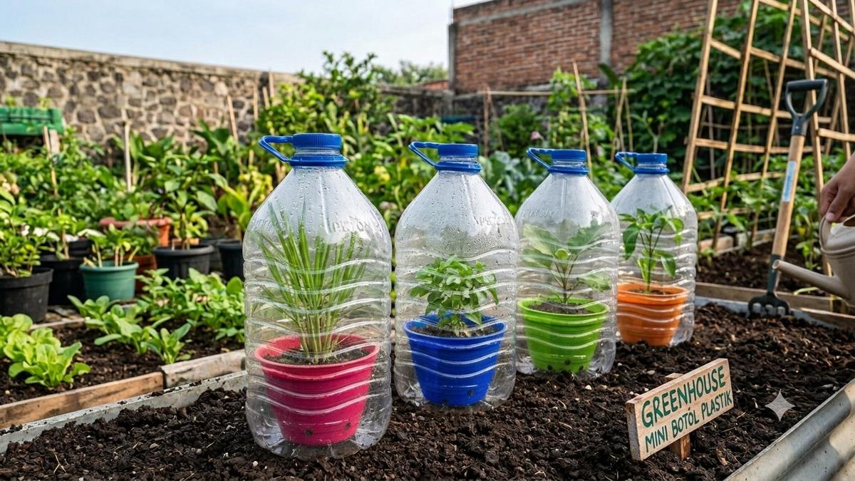 7 Cara Membuat Greenhouse Mini dari Botol Plastik, Praktis Lindungi Tanaman
