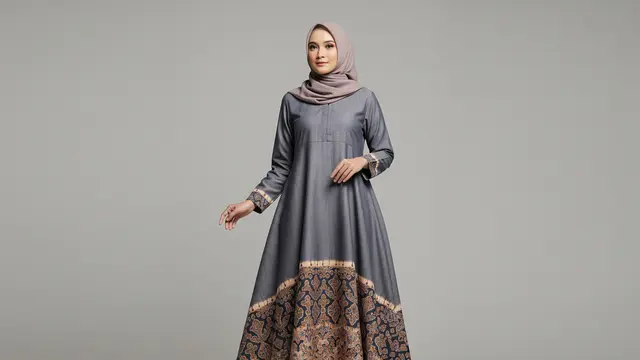 Gamis Batik atau Tenun Kontemporer