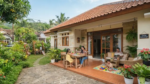 Rumah family friendly yang bisa dicoba dan benar-benar dirancang untuk kenyamanan keluarga model rumah dengan teras sebagai ruang keluarga tambahan