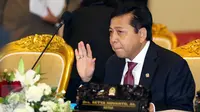 Ketua DPR Setya Novanto memimpin rapat konsultasi fraksi DPR dengan pemerintah di Gedung Komisi V, Kompleks Parlemen, Senayan, Jakarta, Rabu (29/3). Rapat konsultasi tersebut membahas Reforma Agraria dan Redistribusi aset. (Liputan6.com/Johan Tallo)