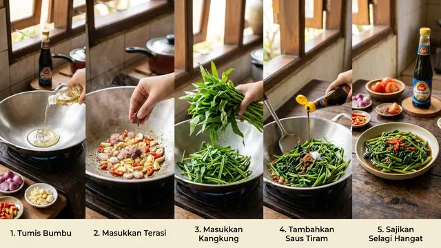 Resep Tumis Kangkung Saus Tiram (AI Generated)