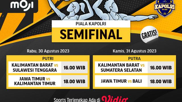 Jadwal Siaran Langsung Piala Kapolri 2023 Babak Semifinal di Vidio