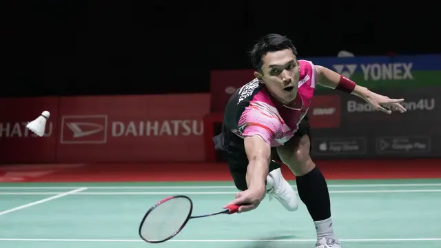 Gaya Selebrasi Jonatan Christie Saat Pastikan Melaju ke Final Indonesia Masters 2023