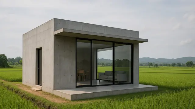 7 Gambar Rumah Sederhana Tepi Sawah yang Modern dan Estetik