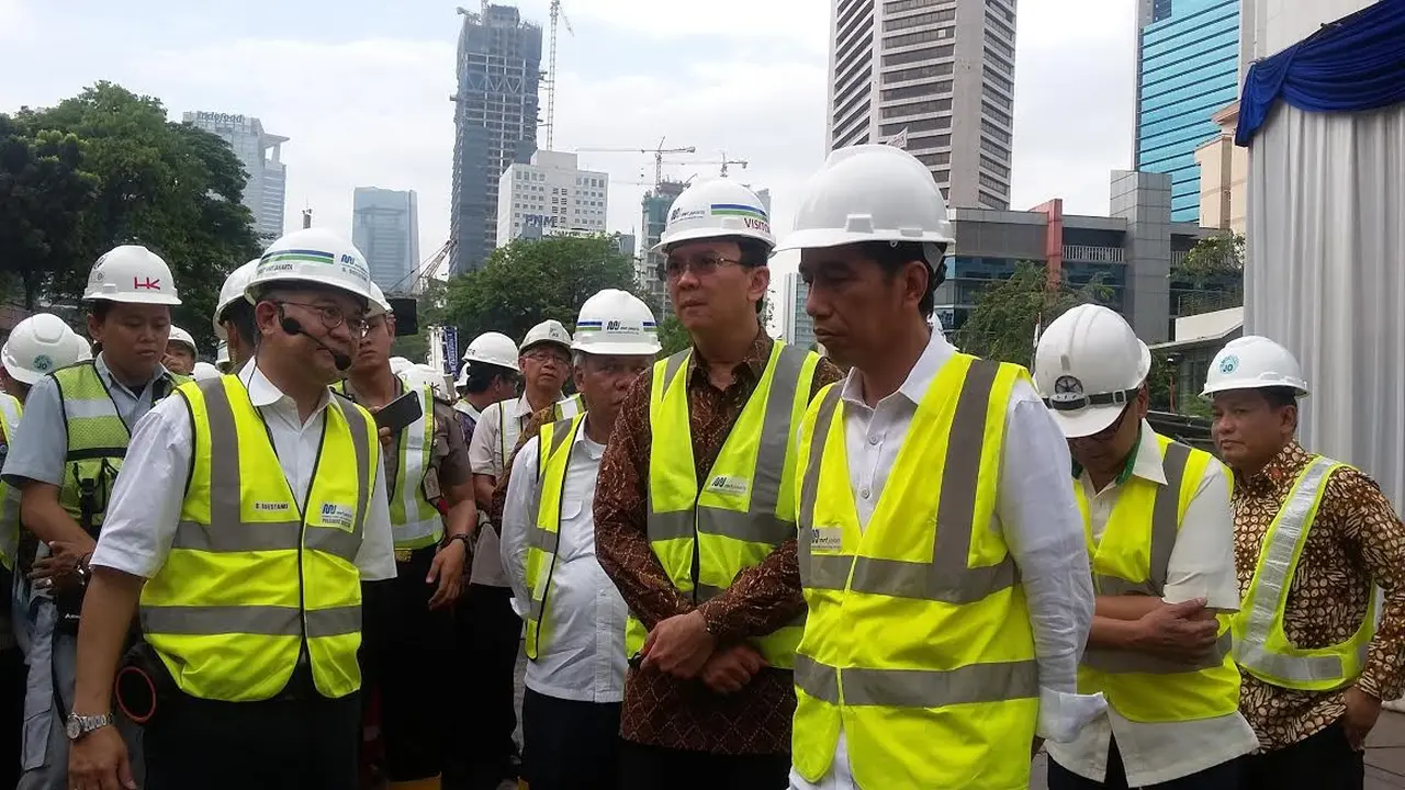 Ahok Temani Jokowi Cek Terowongan MRT