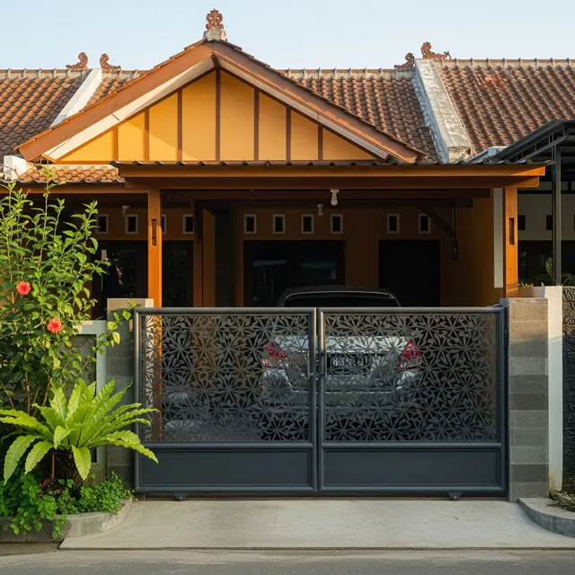 9 Model Pagar Besi Lipat Dua Daun untuk Carport Kecil
