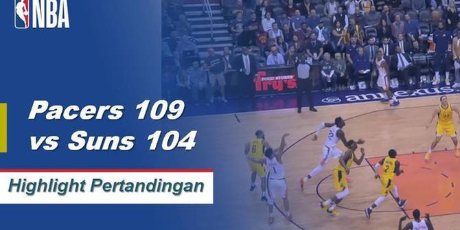 Cuplikan Pertandingan NBA : Pacers 109 vs Suns 104