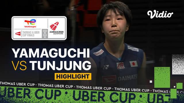 Berita Video, Highlights Piala Uber 2020, Gregoria Mariska Takluk dari Akane Yamaguchi