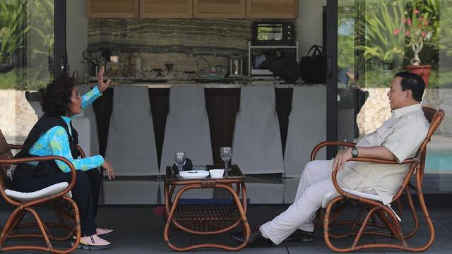 Prabowo dan Susi Pudjiastuti. (Foto: Dok. Instagram @susipudjiastuti115)