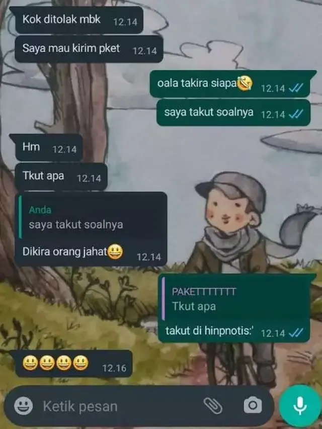 10 Chat Kurir saat Antar Paket ke Pelanggan Ini Kocak Banget