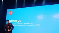 Dillon Ye, Vice President, Sales Lead of Asia Pacific Lenovo Mobile Business Group and Motorola Mobility. Liputan6.com/Andina Librianty