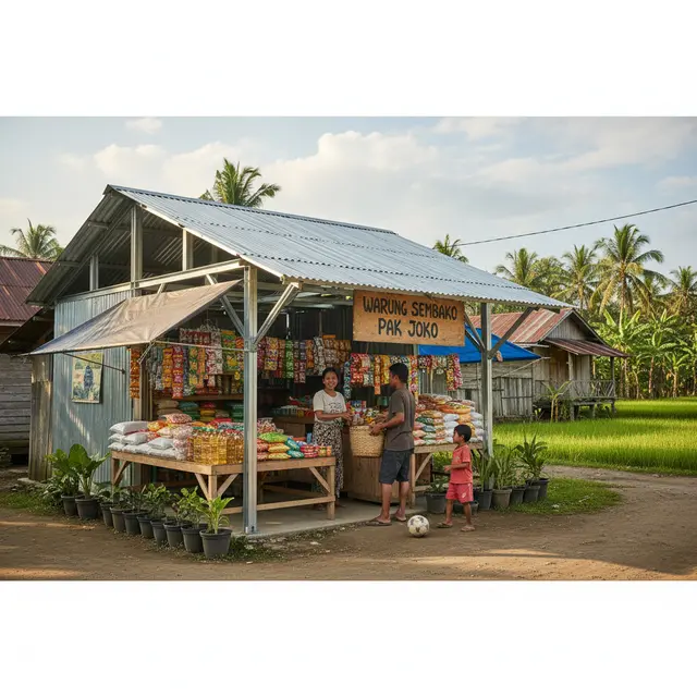 Desain Warung Sembako dari Baja Ringan