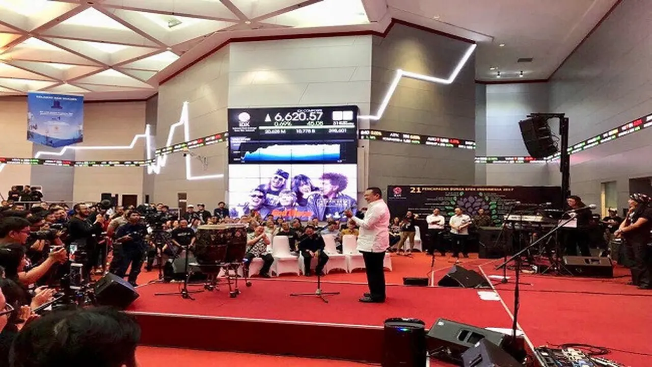 Ketua DPR Bambang Soesatyo menutup transaksi perdagangan bulan Januari di Bursa Efek Indonesia, Rabu (31/1/2018). (Dok)