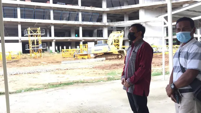 Perkembangan pembangunan rumah sakit jantung di Sulawesi Tenggara.(Liputan6.com/Ahmad Akbar Fua)