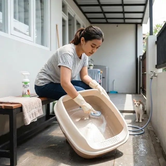 Cara Membuang Kotoran Kucing