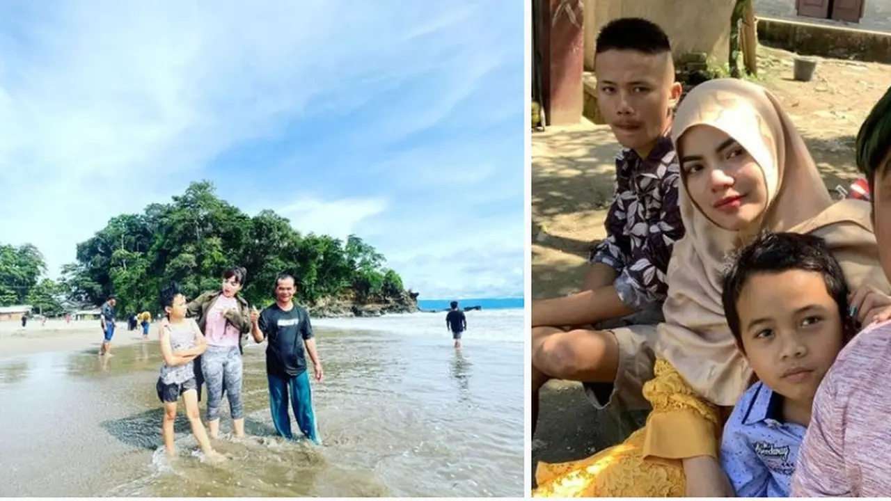 Potret Dinar Candy bersama adik laki-laki yang hilang setelah gempa Cianjur (Foto: Instagram tetenggiri)