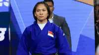 Atlet judo putri Indonesia, Maryam March Maharani bersiap jelang menghadapi pejudo Kosovo, Distria Krasniqi pada laga babak 16 besar kelas 52 kg putri Olimpiade Paris 2024 di Champ-de-Mars Arena, Paris, Minggu (28/7/2024). Maryam March Maharani kalah 0-10. (Dok. NOC Indonesia/Naif Muhammad Al'as)