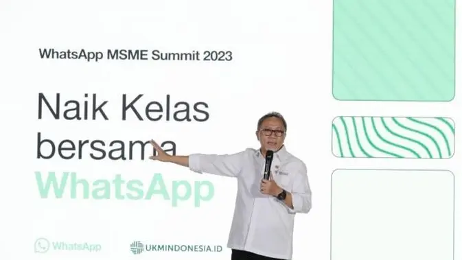 Menteri Perdagangan Zulkifli Hasan di acara WhatsApp MSME Summit 2023/Istimewa.