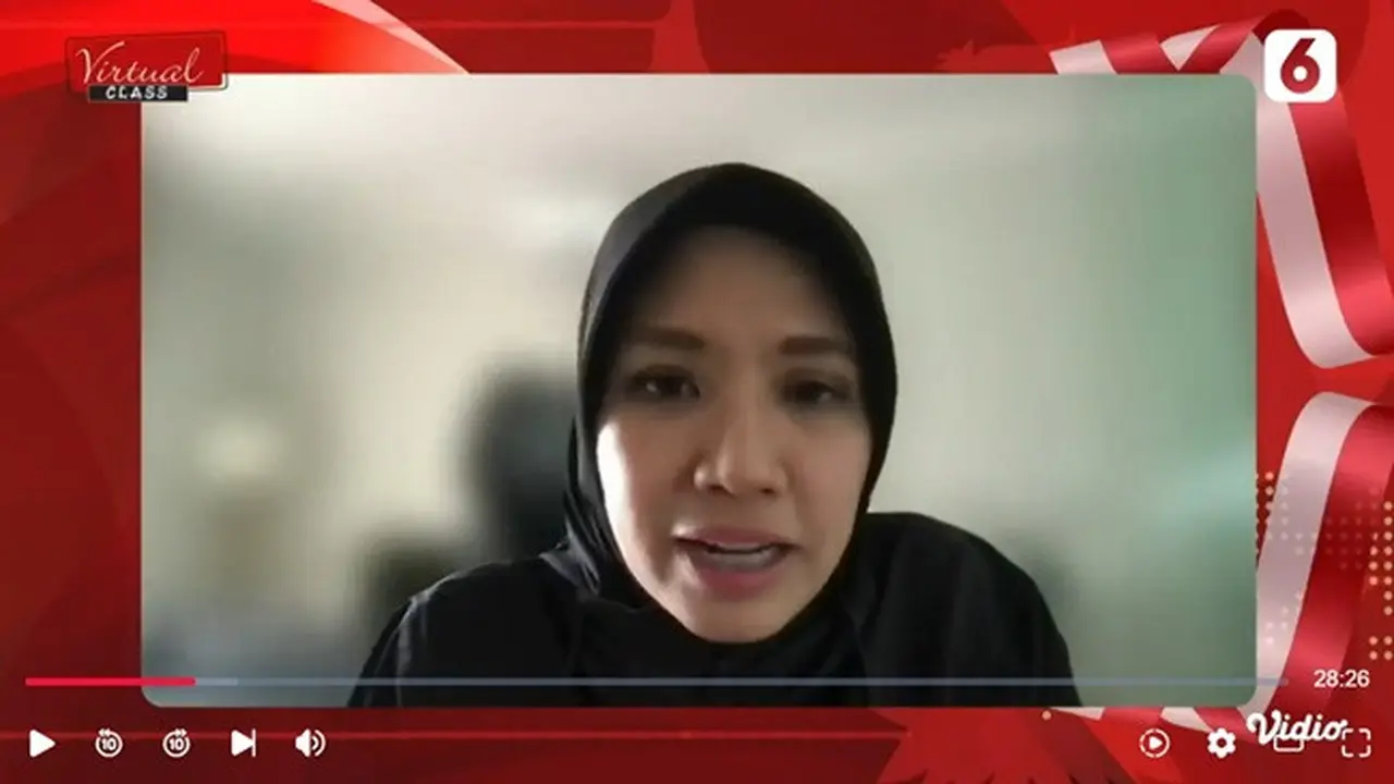 Pengamat Sosial dari Universitas Indonesia, Devie Rahmawati Saat Acara Virtual Class Liputan6.com, Sabtu 17 Agutus 2024.