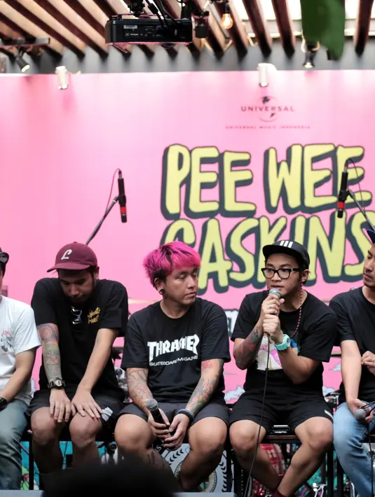 Peluncuran album terbaru Pee Wee Gaskin yang berjudul 'A Youth Not Wasted'. (Adrian Putra/Bintang.com)